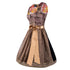 2-teiliges Midi Dirndl für Damen - Trachtenkleid für das Oktoberfest